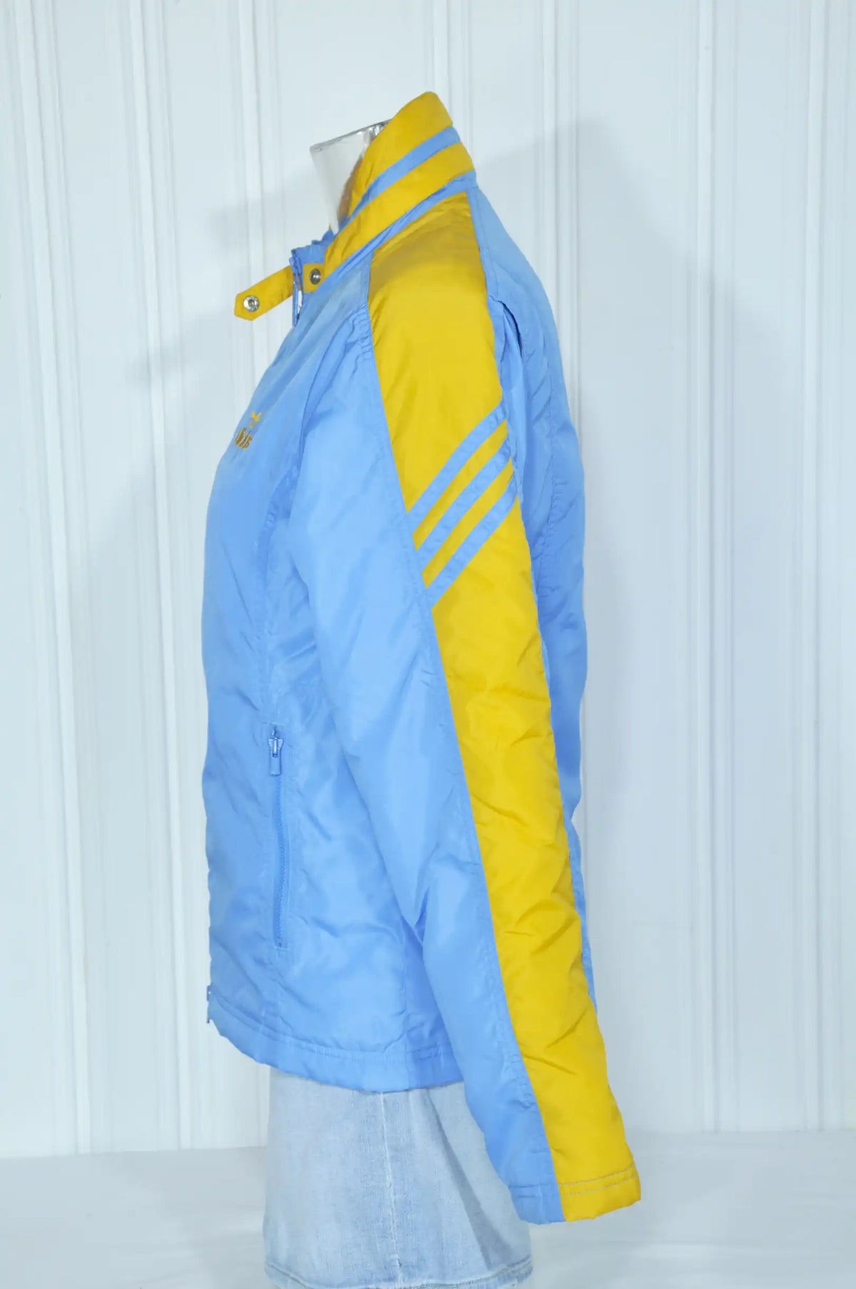Veste adidas Originals femme bleu ciel et jaune – Taille 36