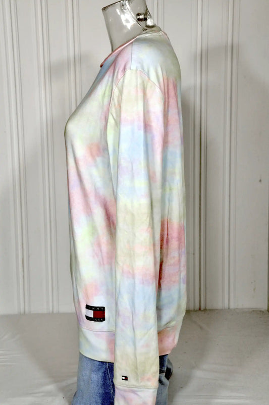 Sweat Tommy Hilfiger tie-dye pastel – Taille M