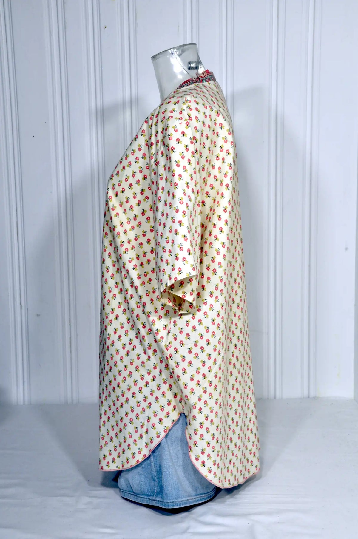 Tunique vintage fleurie en coton – Taille 46/48