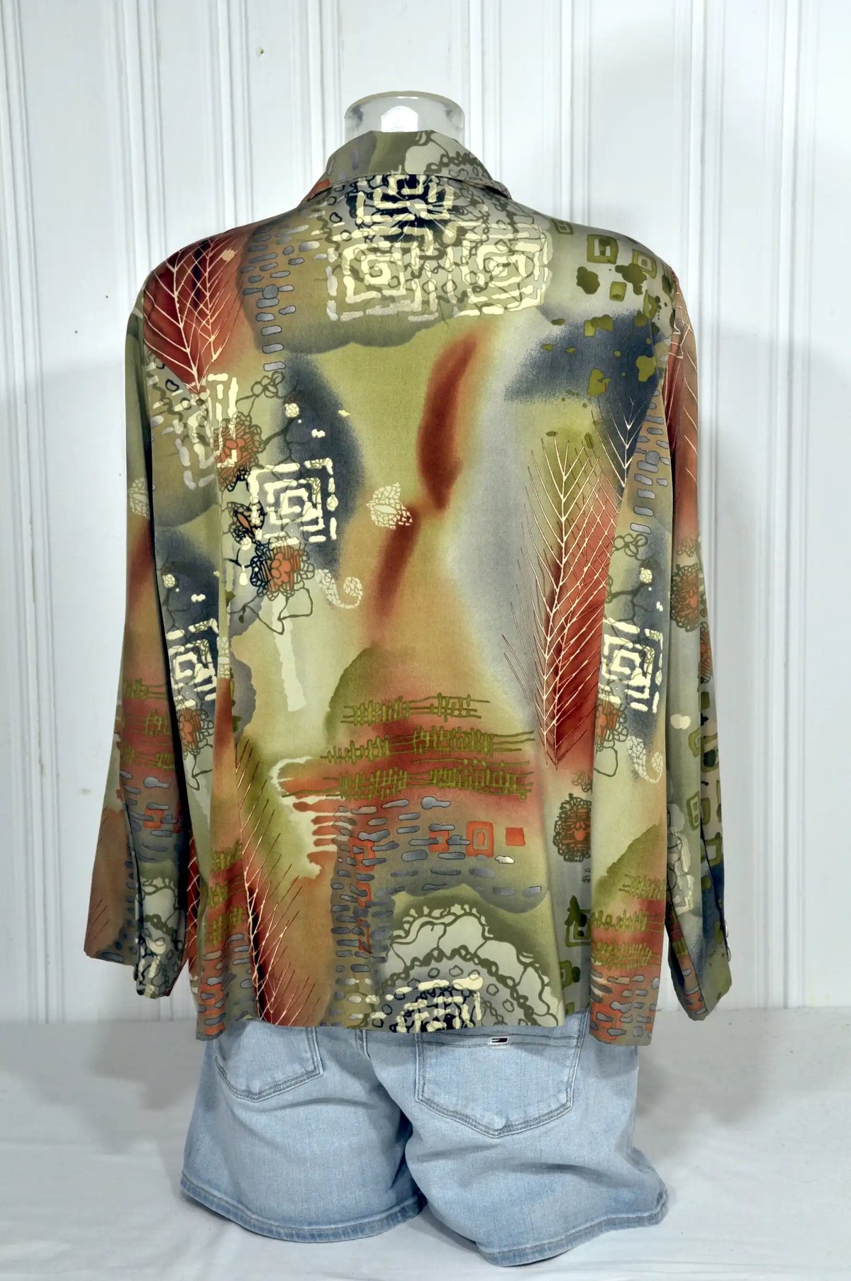 Chemisier GÉVANA FRANCE vintage imprimé – Taille 42/L