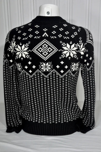 Pull Celio motif nordique noir & blanc – Taille S – Laine