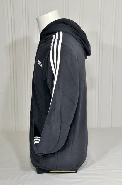 Sweat zippé à capuche Adidas 3 bandes noir – Taille M