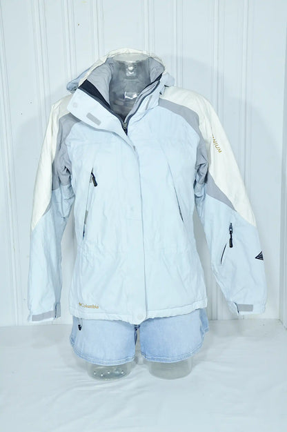 Veste de ski femme Columbia Titanium bleu glacier et blanc – Taille S