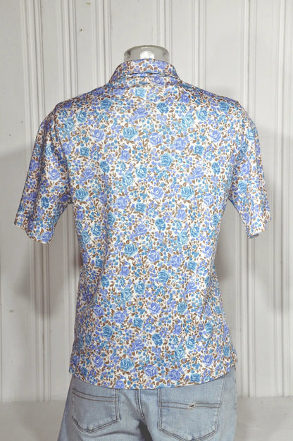 Chemisier GRIFFON Frères vintage fleuri – Taille 3/M
