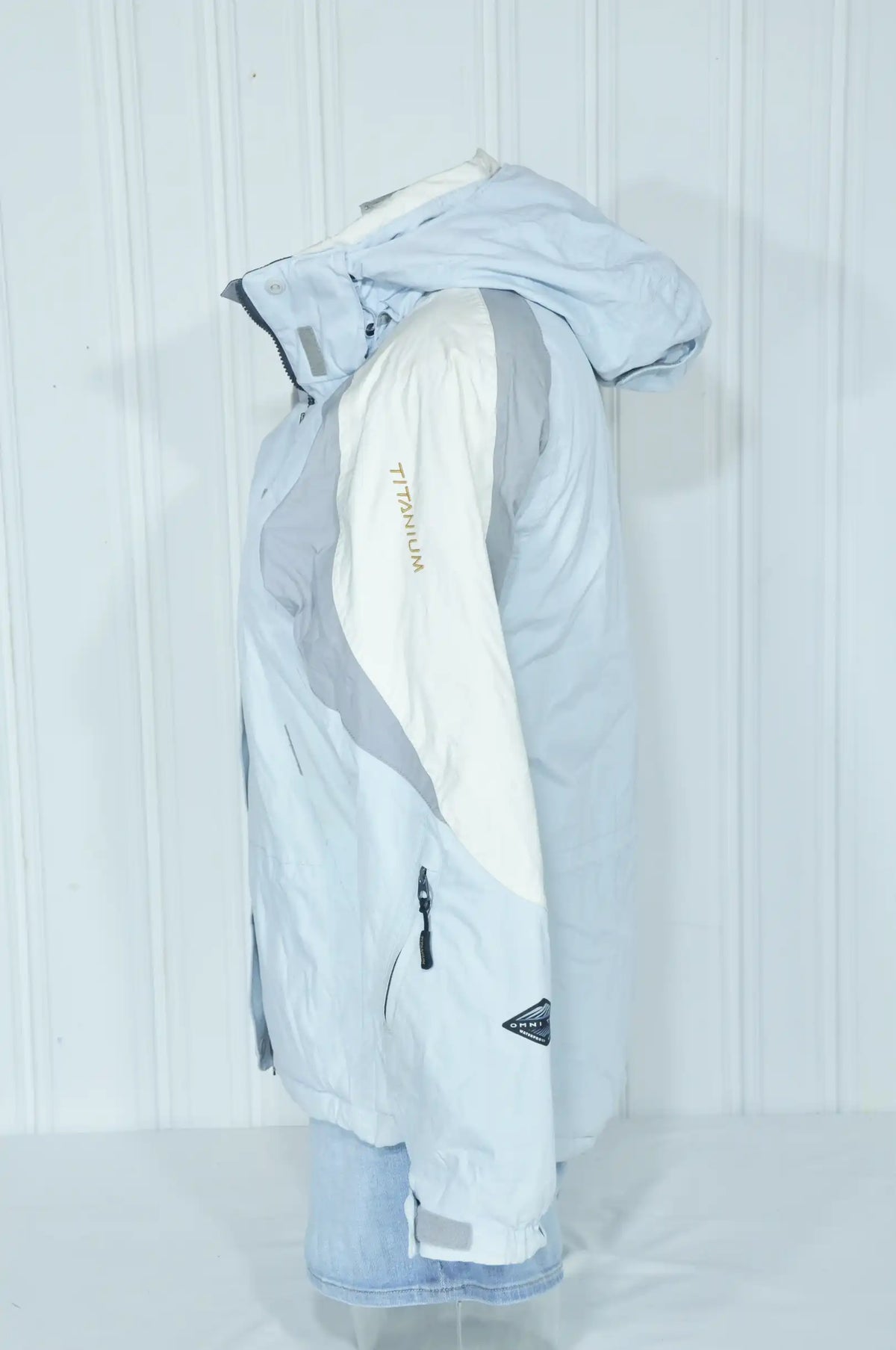Veste de ski femme Columbia Titanium bleu glacier et blanc – Taille S