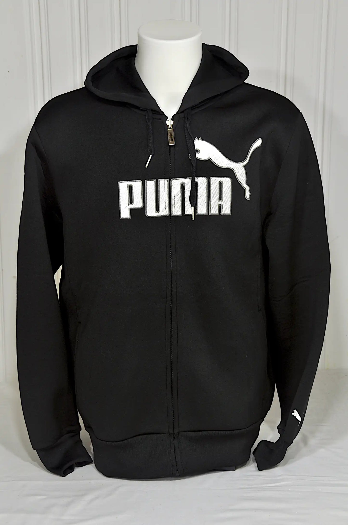 Sweat à capuche zippé Puma noir – Taille L