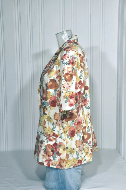 Veste SOLFIN Tradition vintage fleurie – Taille 48