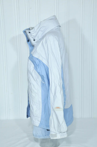 Veste de ski Columbia femme bleu clair et blanc – Taille M