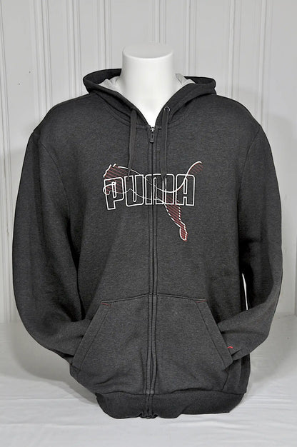 Sweat à capuche zippé Puma gris