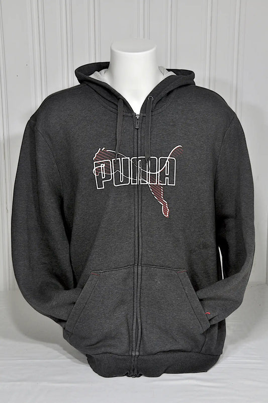 Sweat à capuche zippé Puma gris