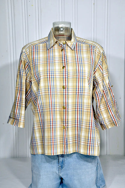Chemise vintage Burberry’s à carreaux – Taille 40