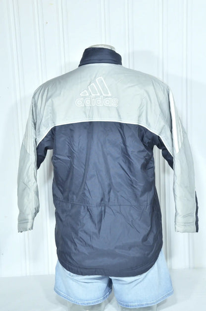 Veste Adidas vintage bleu marine et gris – 10 ans