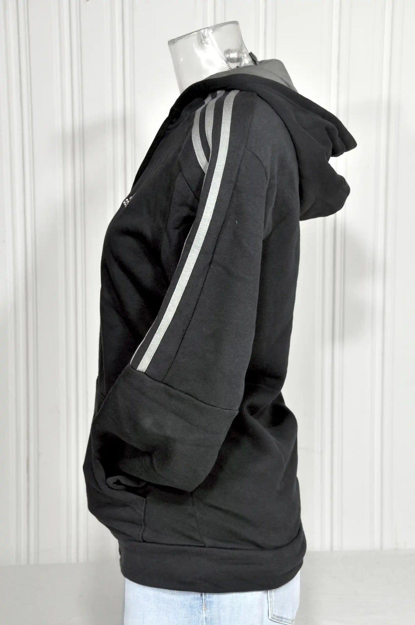 Sweat à capuche zippé Adidas noir – Taille XS