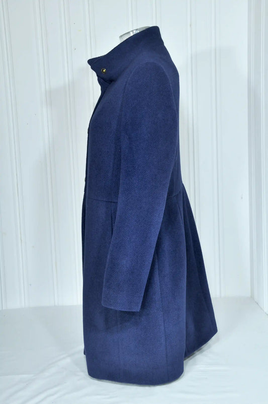 Manteau femme bleu marine col montant – Taille 36