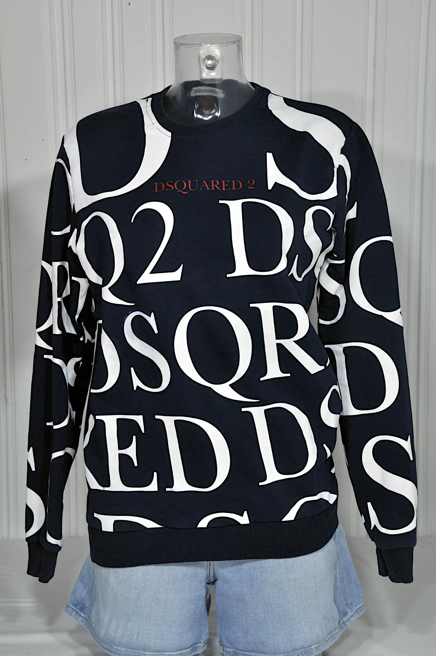 Sweat DSQUARED2 noir à imprimé graphique – Taille S