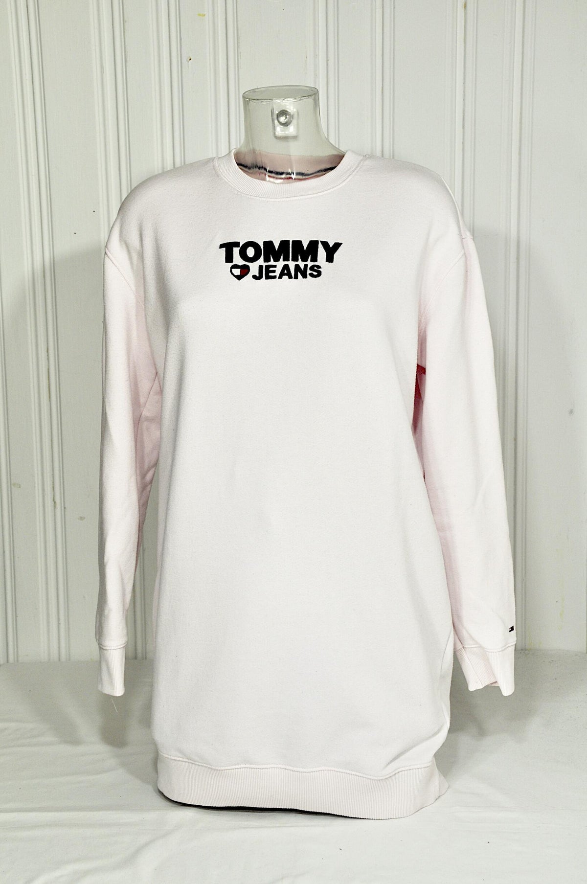Robe sweat Tommy Jeans femme S rose pâle