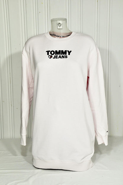 Robe sweat Tommy Jeans femme S rose pâle