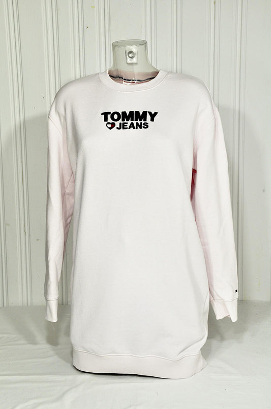 Robe sweat Tommy Jeans femme S rose pâle