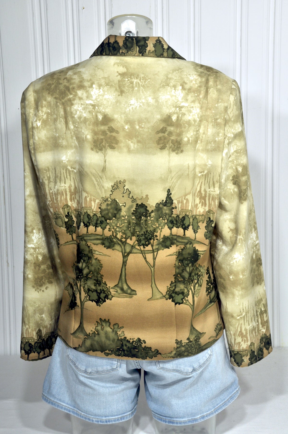 Veste vintage IMPULSION imprimé paysage – Taille 44