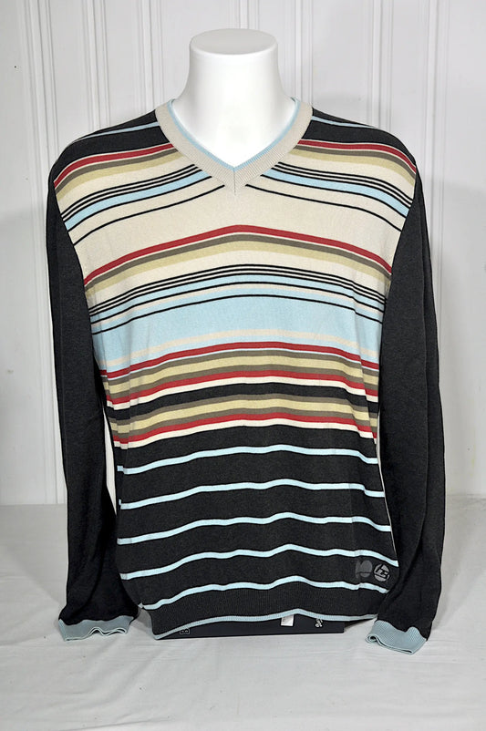 Pull BOSS à rayures multicolores – Taille XL