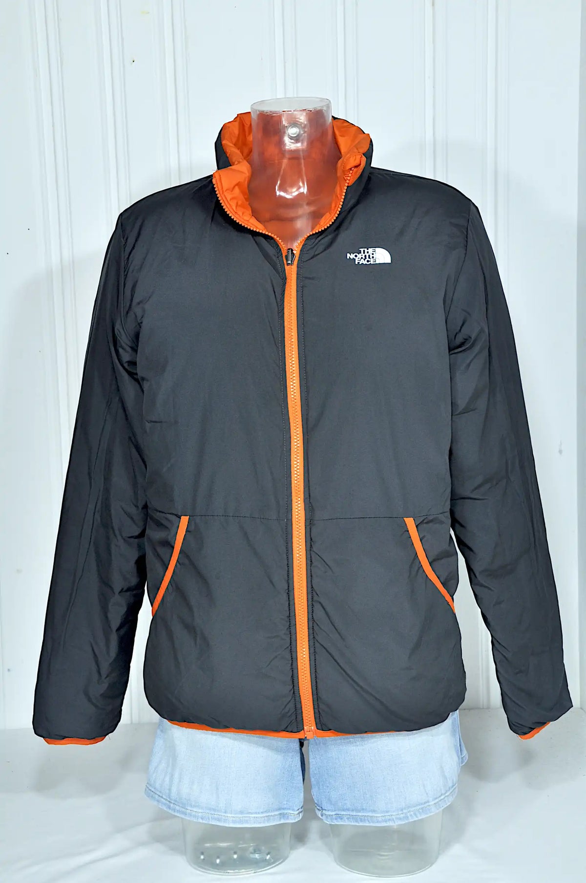 Doudoune réversible The North Face 550 noire & orange – Taille S