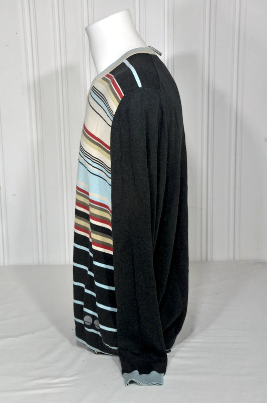 Pull BOSS à rayures multicolores – Taille XL