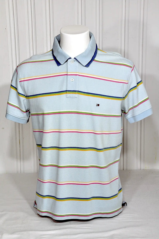 Polo Tommy Hilfiger Homme Double Col Rayé – Taille L
