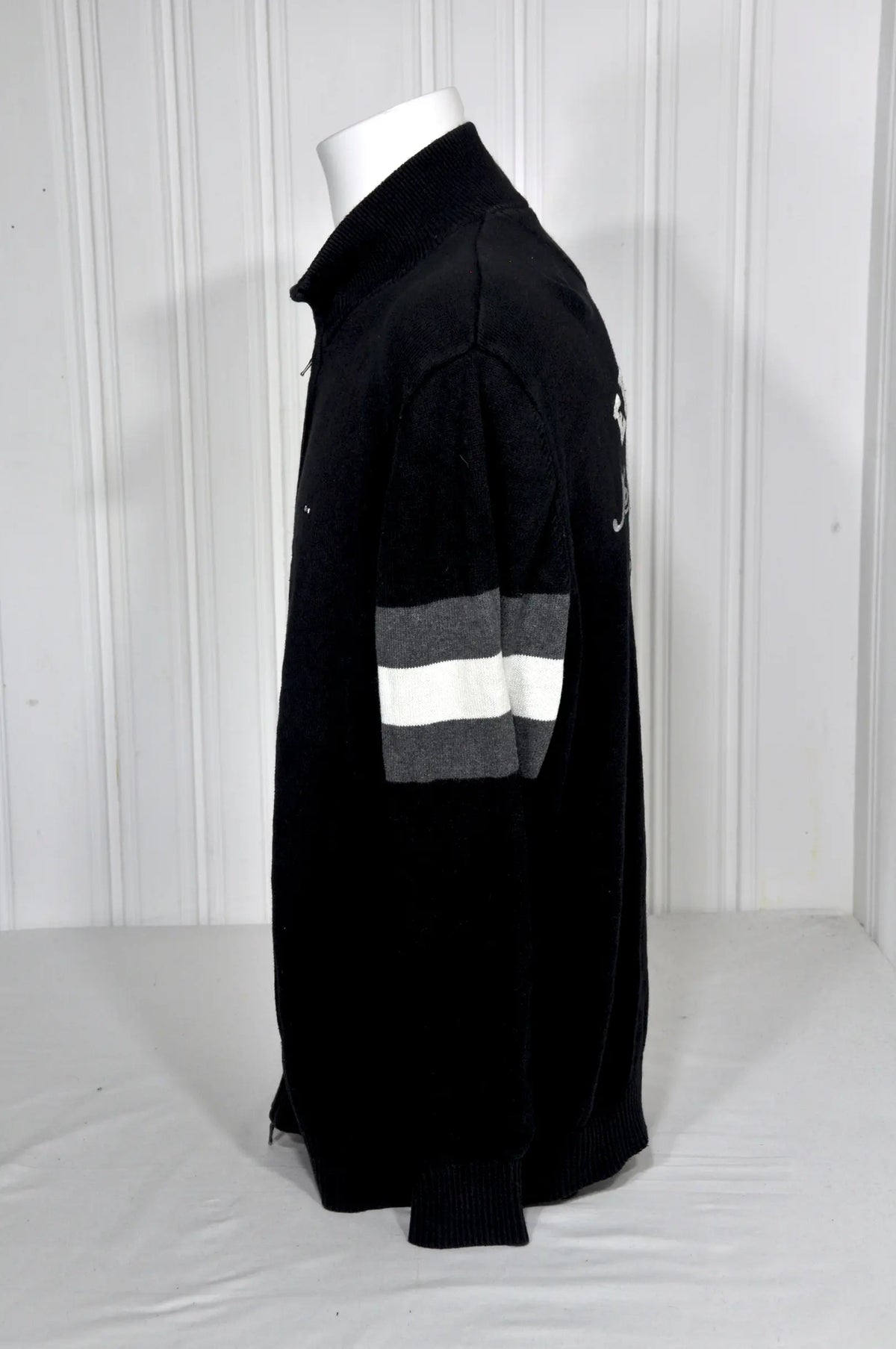 Gilet zippé Eden Park noir – Taille XXL – Coton & cachemire