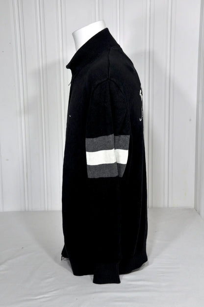Gilet zippé Eden Park noir – Taille XXL – Coton & cachemire