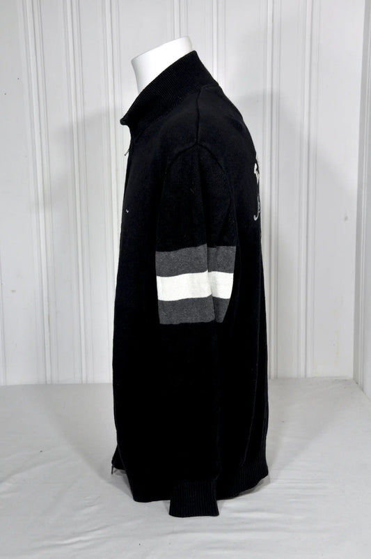 Gilet zippé Eden Park noir – Taille XXL – Coton & cachemire