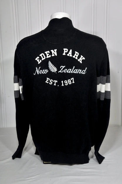 Gilet zippé Eden Park noir – Taille XXL – Coton & cachemire