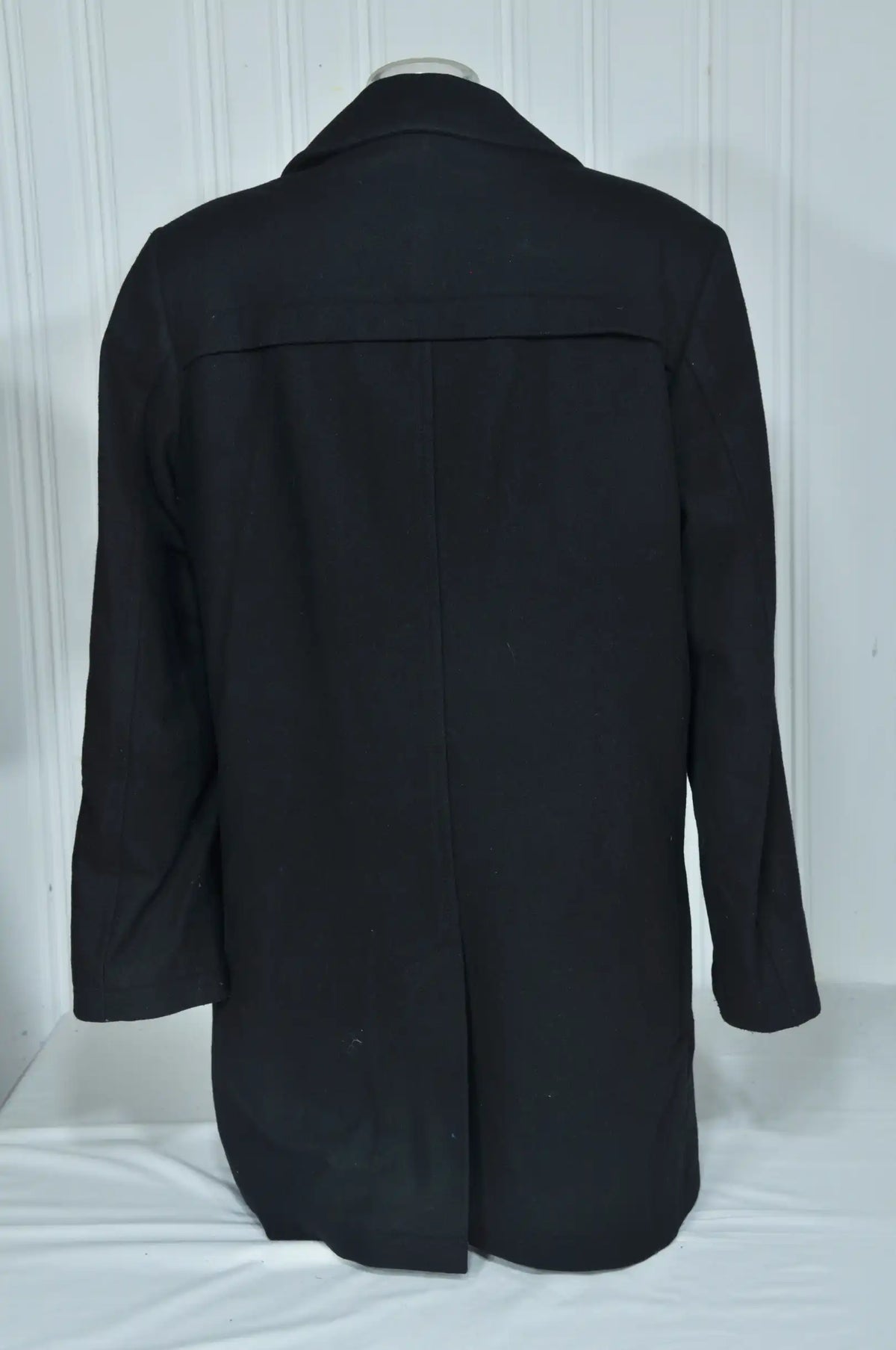 Manteau Azzaro 100% laine bleu foncé – Taille 52