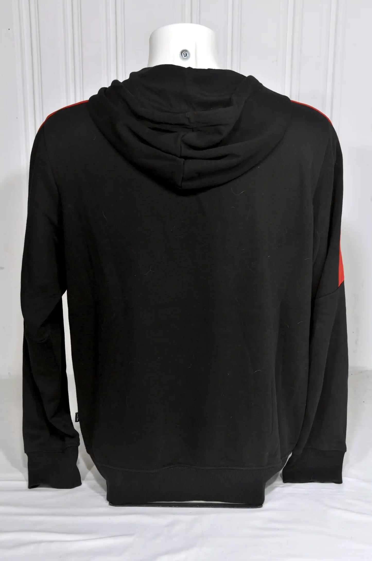 Sweat zippé à capuche Puma noir & rouge – Taille M