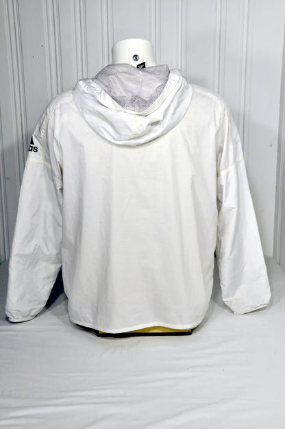 Veste Coupe-Vent Adidas Blanche à Capuche – Taille M