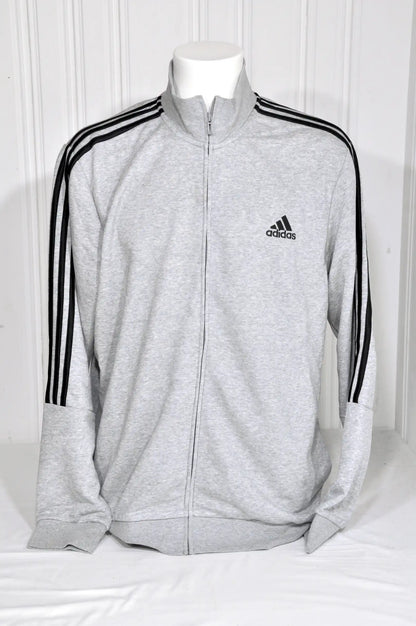 Veste zippée Adidas 3 bandes grise – Taille XL