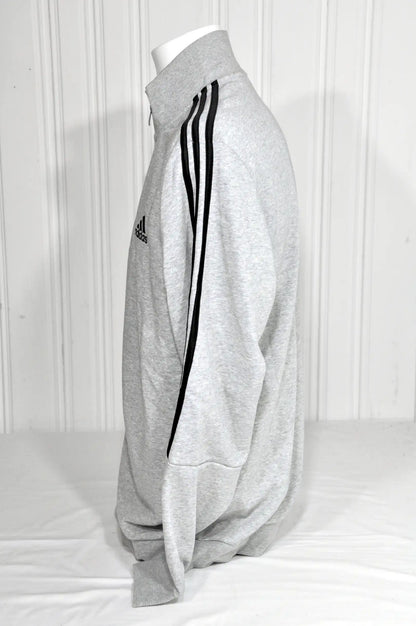Veste zippée Adidas 3 bandes grise – Taille XL