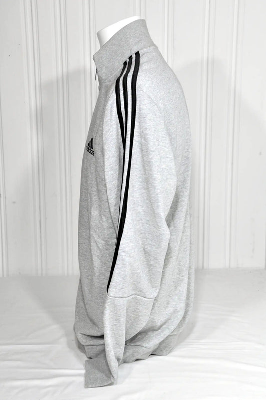 Veste zippée Adidas 3 bandes grise – Taille XL