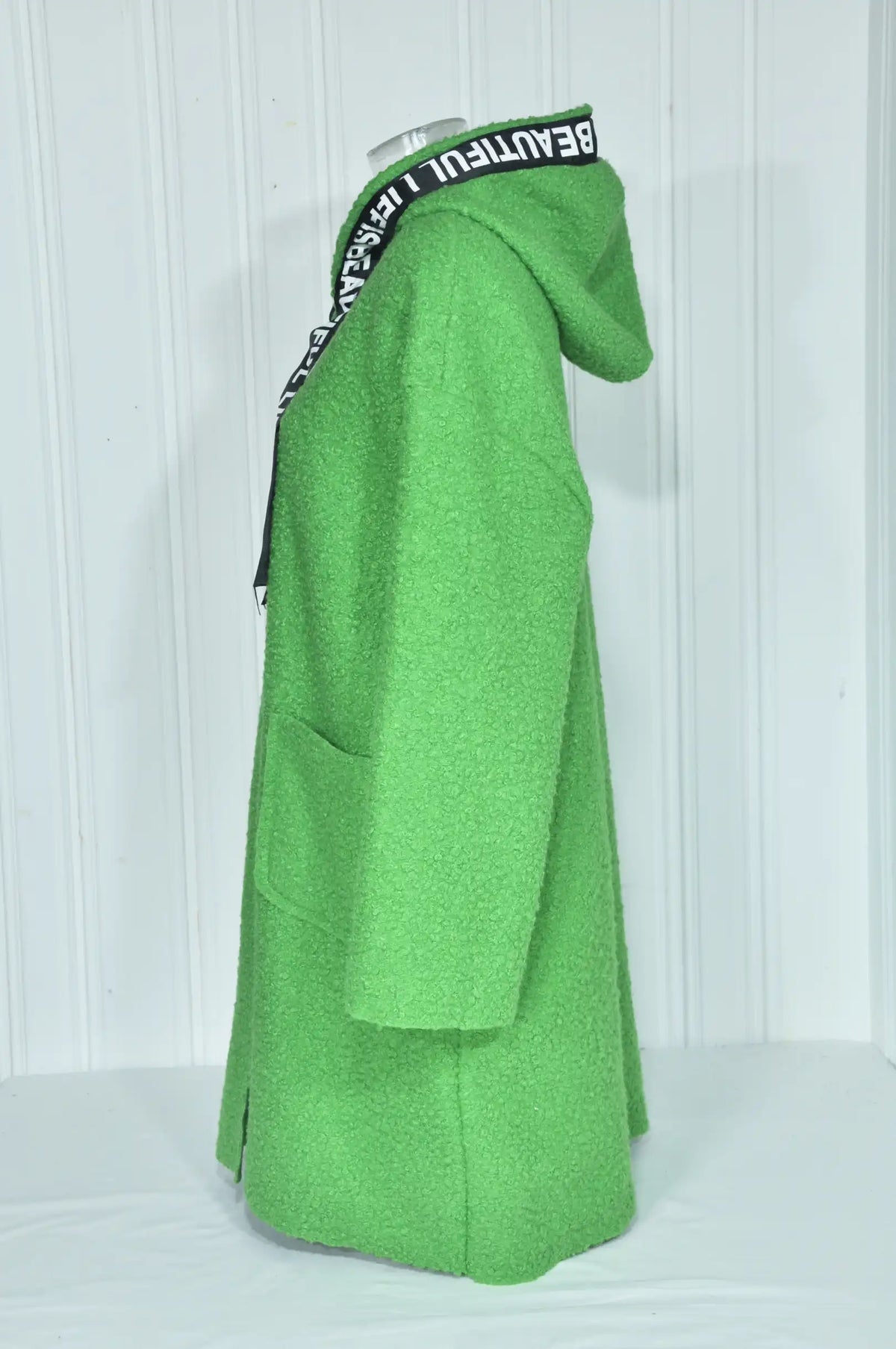 Manteau à capuche vert Fashion Jean – Taille S