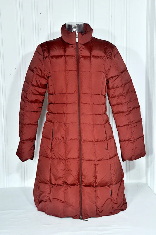 Doudoune longue Moncler femme – Rouge brique – Taille 2 (M)