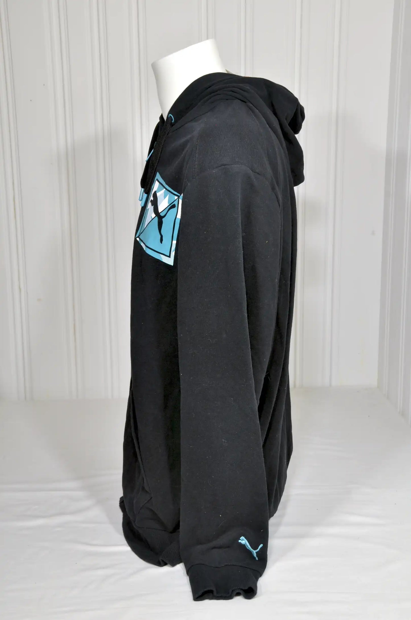 Sweat zippé à capuche Puma noir – Taille XXL