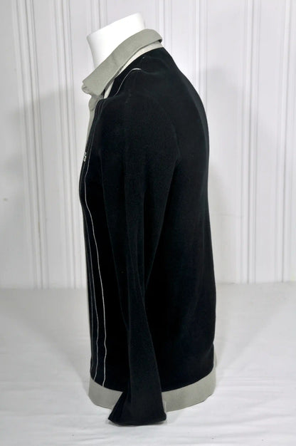 Polo Lacoste Vintage Manches Longues Noir & Gris – Taille S
