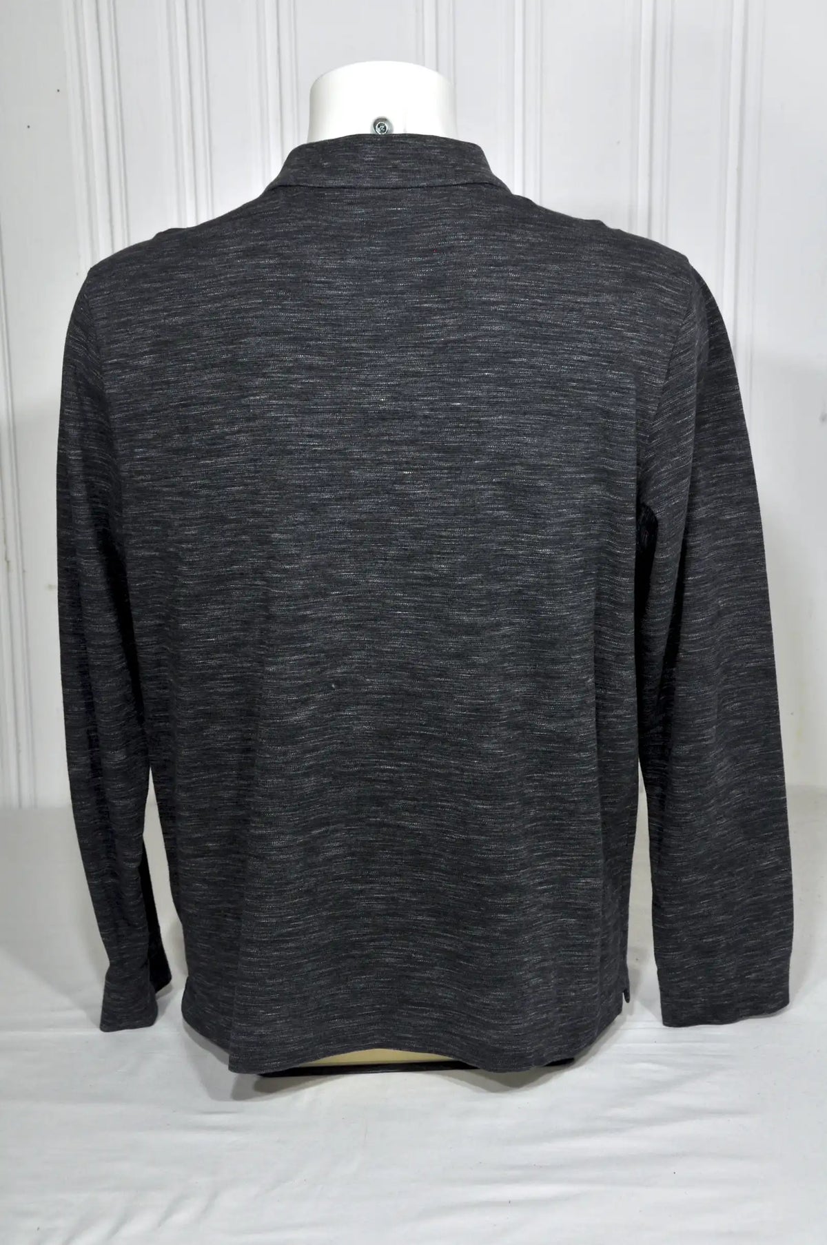 Polo Lacoste Manches Longues Gris Anthracite Chiné – Taille L