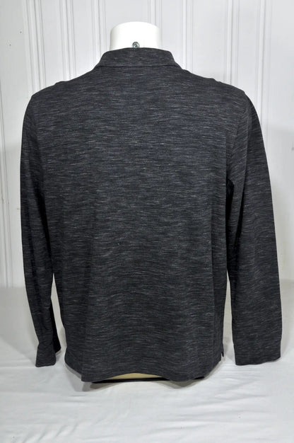 Polo Lacoste Manches Longues Gris Anthracite Chiné – Taille L
