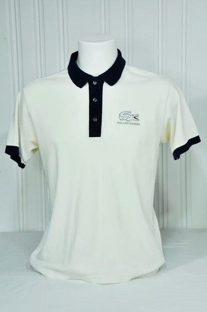 Polo Lacoste M blanc ROLAND GARROS vintage