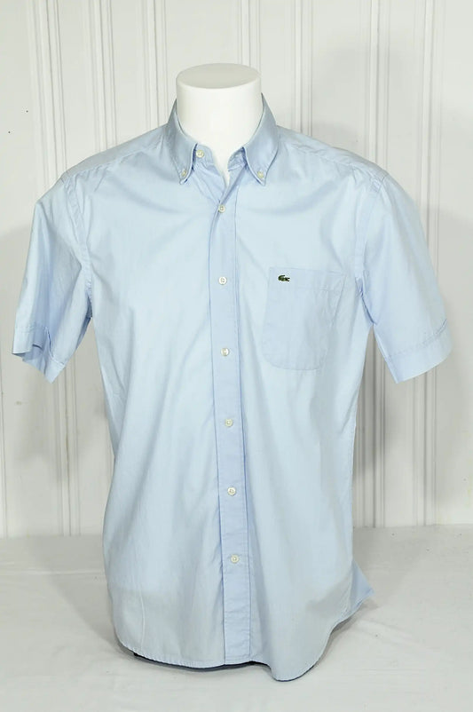 Chemise Lacoste Homme Bleu Ciel Manches Courtes – Taille 40