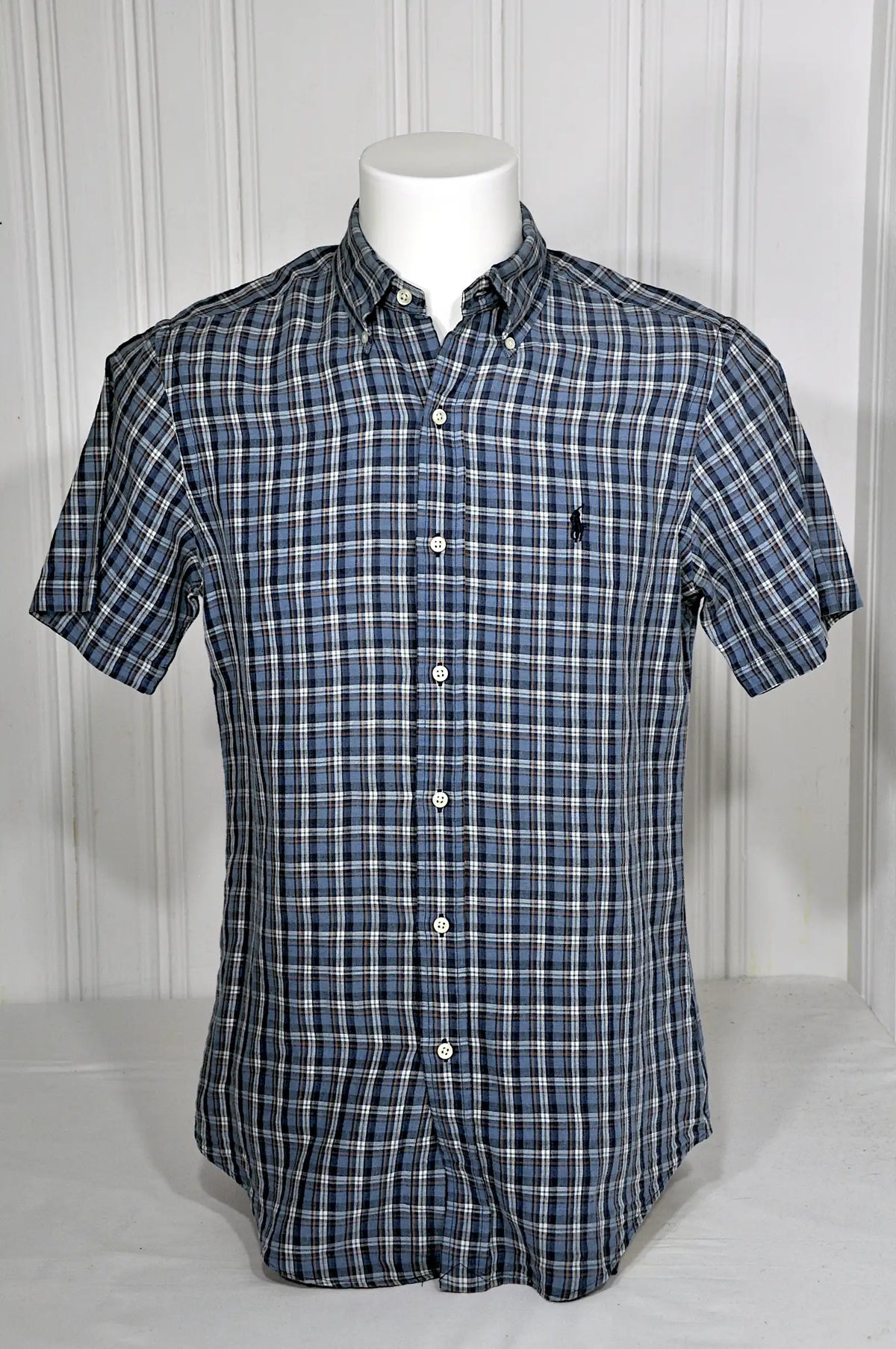 Chemise Ralph Lauren Vintage à Carreaux Bleus – Taille S