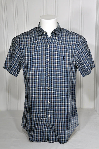 Chemise Ralph Lauren Vintage à Carreaux Bleus – Taille S