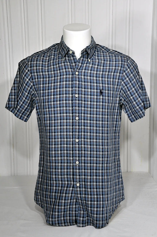 Chemise Ralph Lauren Vintage à Carreaux Bleus – Taille S