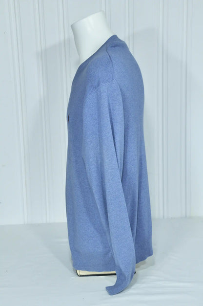 Pull Ralph Lauren bleu clair à col V – Taille XL