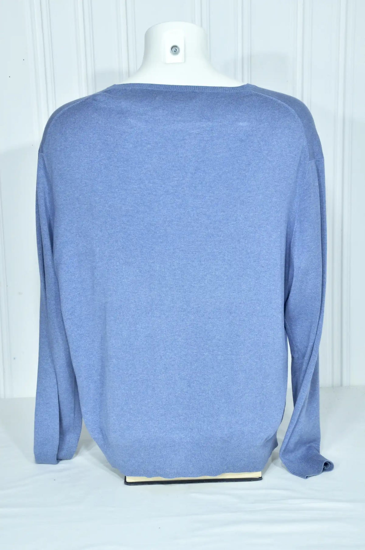 Pull Ralph Lauren bleu clair à col V – Taille XL